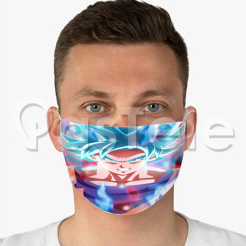 Goku Dragon Ball Super Custom Fabric Face Mask Polyester Two Layers Cloth Washable
