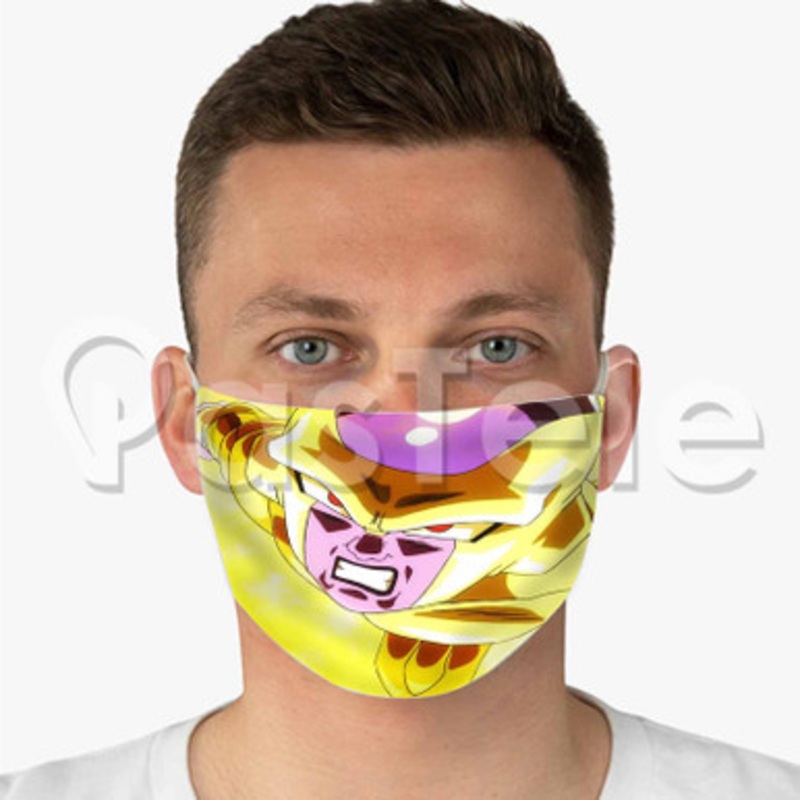 golden frieza dragonball super Custom Fabric Face Custom Fabric Face Mask Polyester Two Layers Cloth