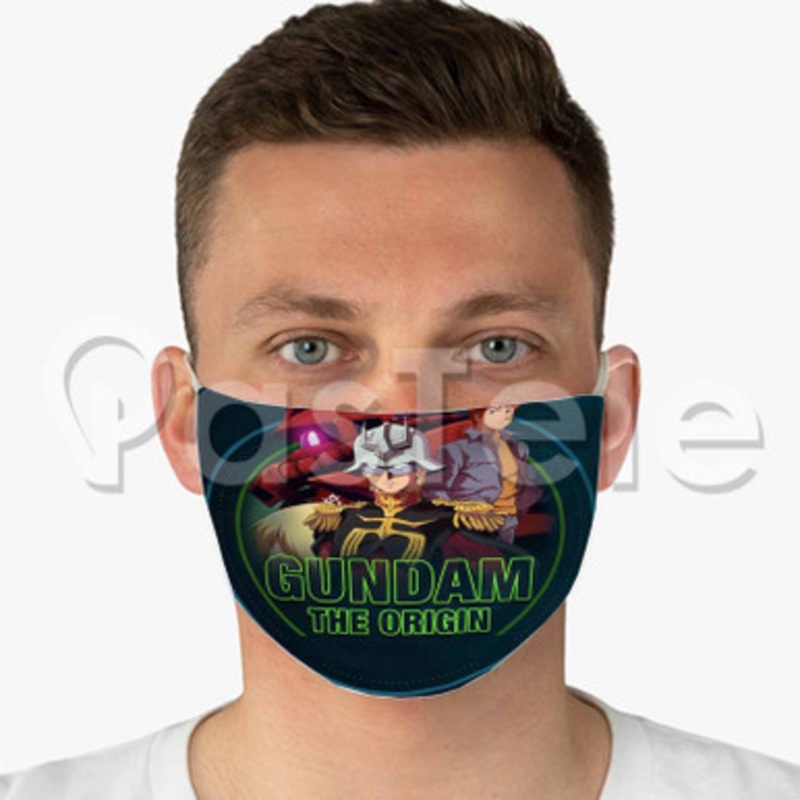 Gundam The Origin Custom Fabric Face Custom Fabric Face Mask Polyester Two Layers Cloth