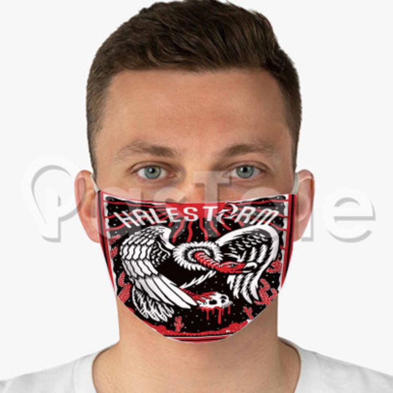Halestorm Custom Fabric Face Custom Fabric Face Mask Polyester Two Layers Cloth