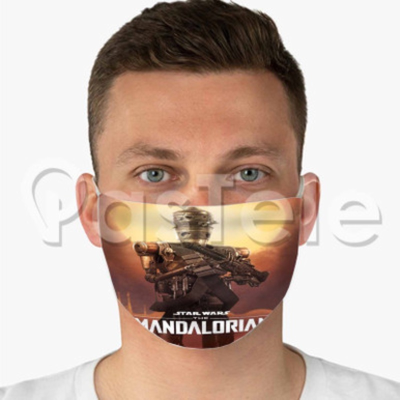 IG 11 Star Wars The Mandalorian Custom Fabric Face Custom Fabric Face Mask Polyester Two Layers Cloth