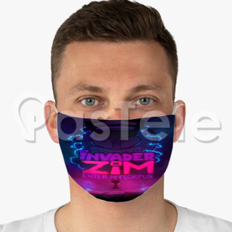 Invader Zim Enter The Florpus Custom Fabric Face Custom Fabric Face Mask Polyester Two Layers Cloth