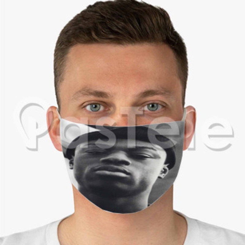 J Hus Custom Fabric Face Mask Polyester Two Layers Cloth Washable