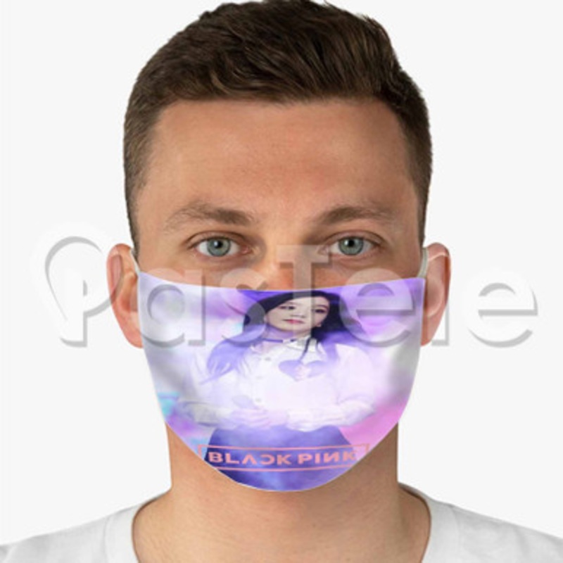Jisoo Black Pink Custom Fabric Face Custom Fabric Face Mask Polyester Two Layers Cloth