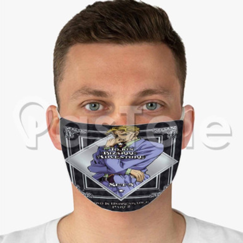 Jojos Bizarre Adventure Diamond is Unbreakable Custom Fabric Face Custom Fabric Face Mask Polyester Two Layers Cloth