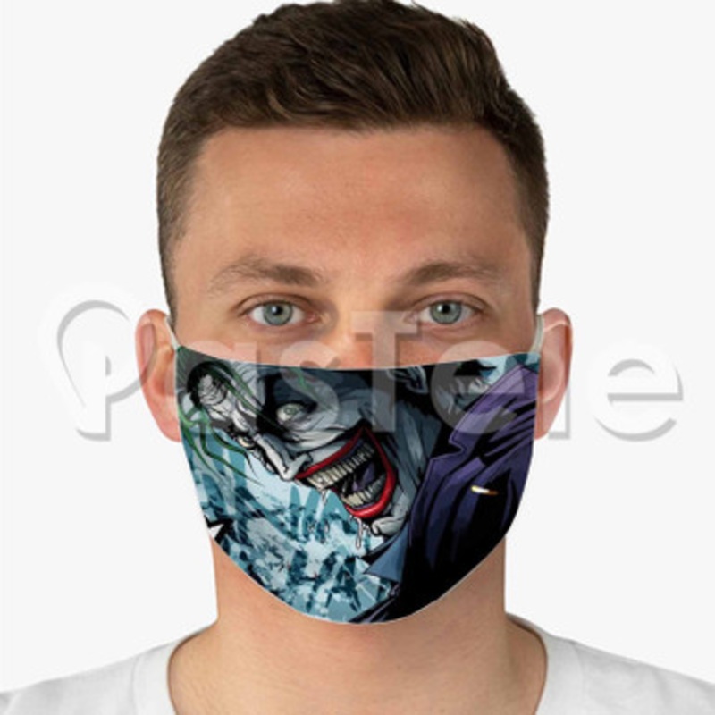joker Movie Custom Fabric Face Custom Fabric Face Mask Polyester Two Layers Cloth