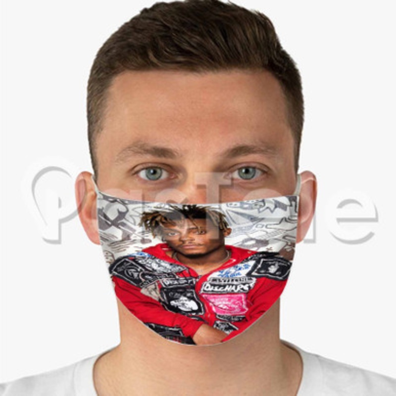 Juice WRLD Music Custom Fabric Face Custom Fabric Face Mask Polyester Two Layers Cloth