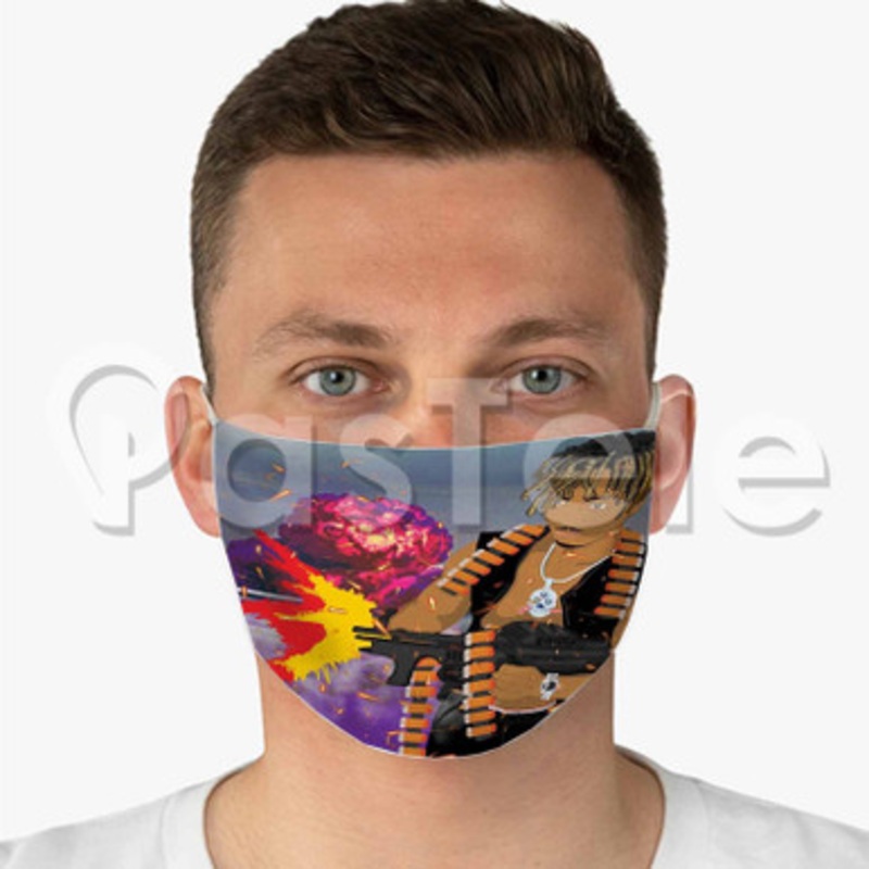 Juice WRLD Run Custom Fabric Face Custom Fabric Face Mask Polyester Two Layers Cloth