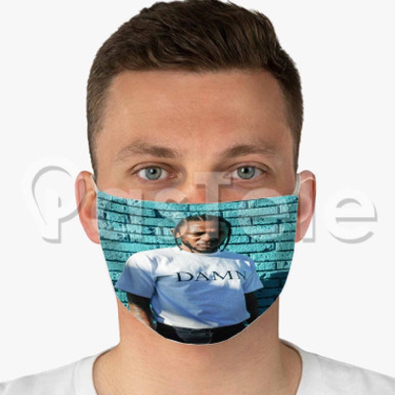 Kendrick Lamar Damn Custom Fabric Face Mask Polyester Two Layers Cloth Washable