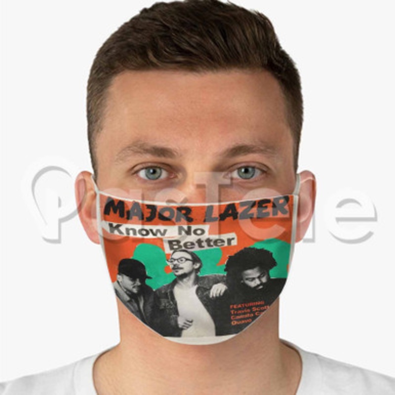 Know No Better Major Lazer Feat Travis Scott Quavo Camila Cab Custom Fabric Face Mask Polyester Two Layers Cloth Washable