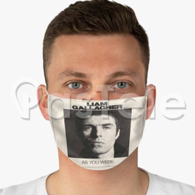 Liam Gallagher Chinatown Custom Fabric Face Mask Polyester Two Layers Cloth Washable
