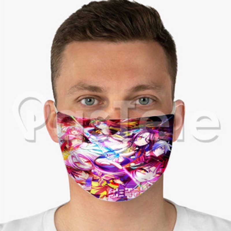 No Game No Life Zero Anime Custom Fabric Face Mask Polyester Two Layers Cloth Washable