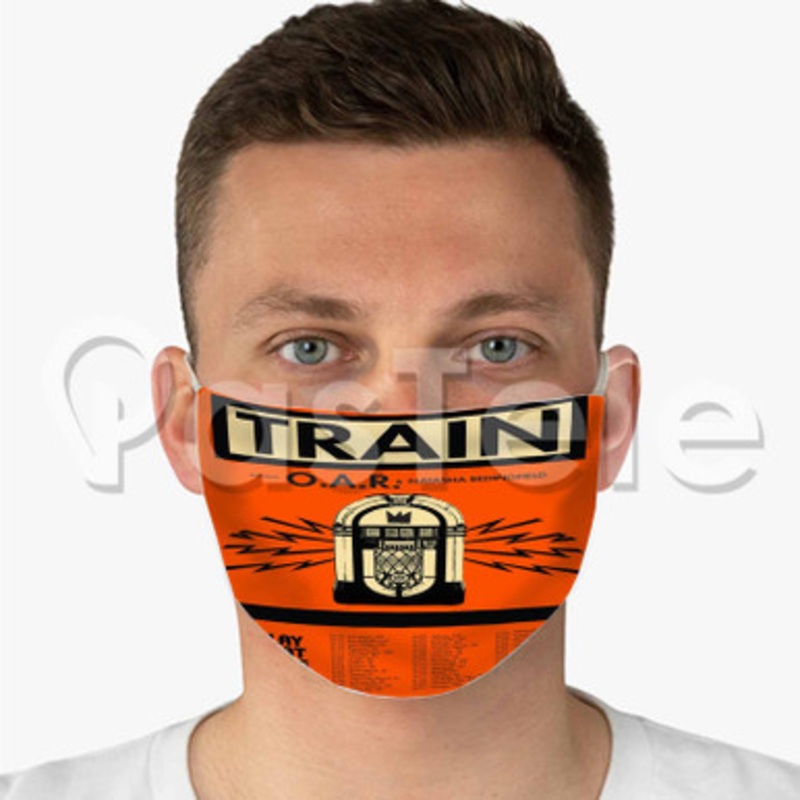 Train Play That Song Tour Custom Fabric Face Mask Polyester Two Layers Cloth Washable