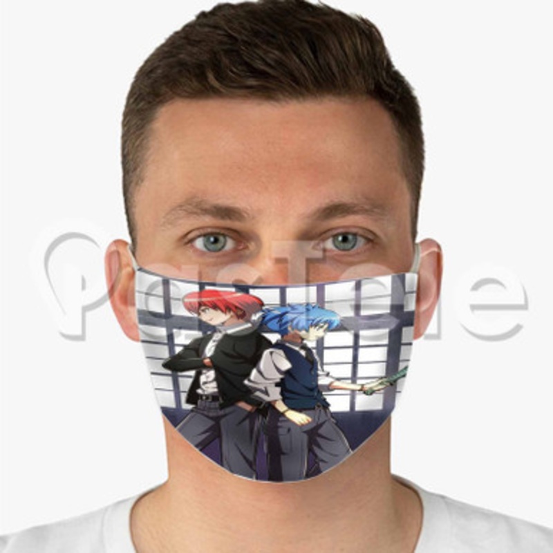 Ansatsu Kyoushitsu Assasination Classroom Custom Fabric Face Mask Polyester Two Layers Cloth Washable