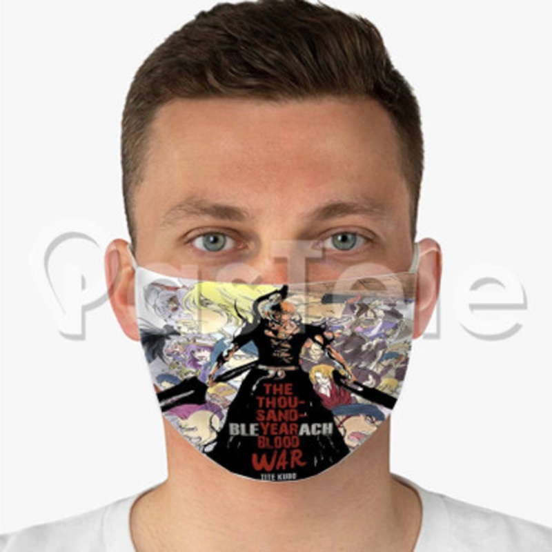 Bleach Custom Fabric Face Mask Polyester Two Layers Cloth Washable