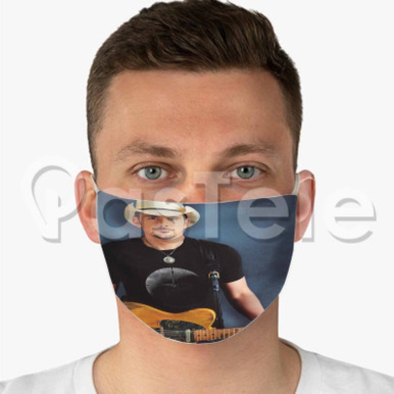 Brad Paisley Custom Fabric Face Mask Polyester Two Layers Cloth Washable