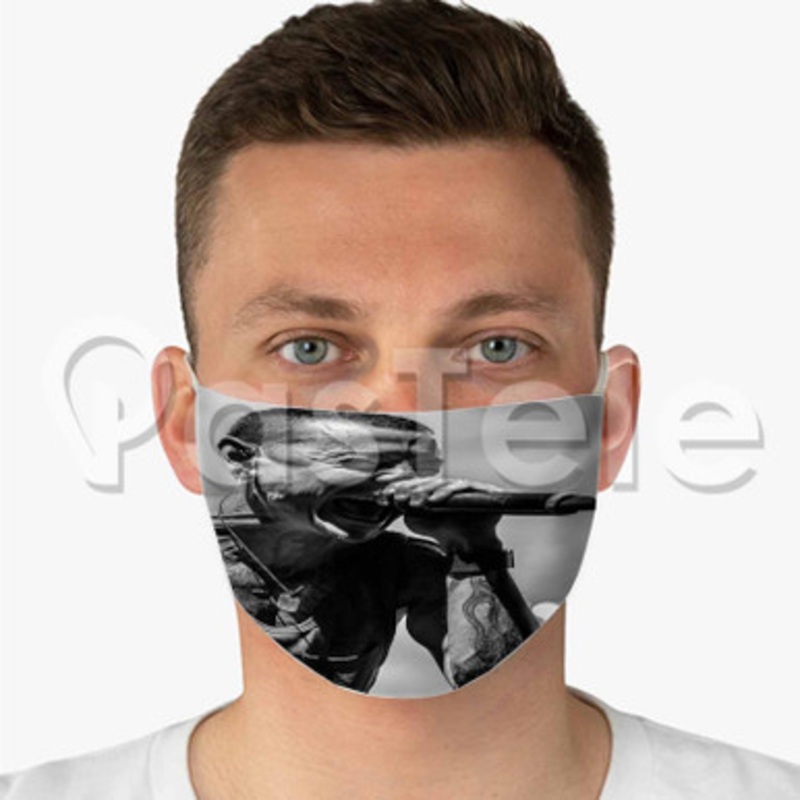 Chester Bennington Custom Fabric Face Mask Polyester Two Layers Cloth Washable