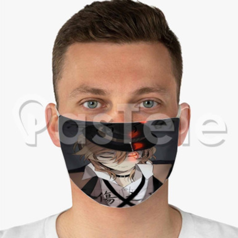 Chuuya Nakahara Bungou Stray Dogs Custom Fabric Face Mask Polyester Two Layers Cloth Washable