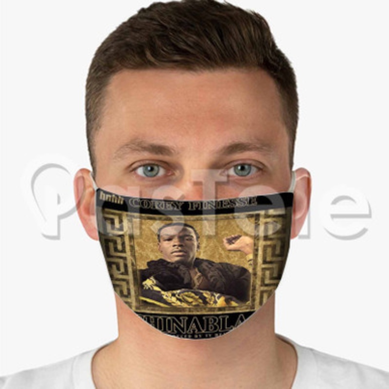 Corey Finesse China Blacc Custom Fabric Face Mask Polyester Two Layers Cloth Washable