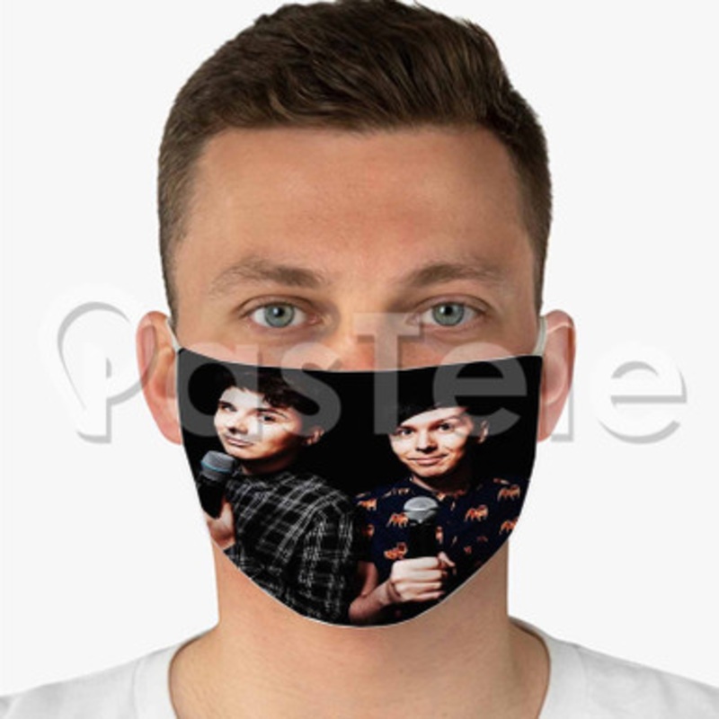 Dan Phil Custom Fabric Face Mask Polyester Two Layers Cloth Washable