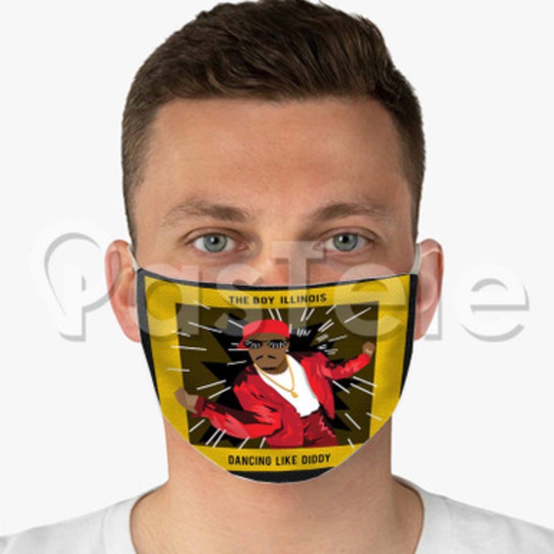 Dancing Like Diddy The Boy Illinois Custom Fabric Face Mask Polyester Two Layers Cloth Washable