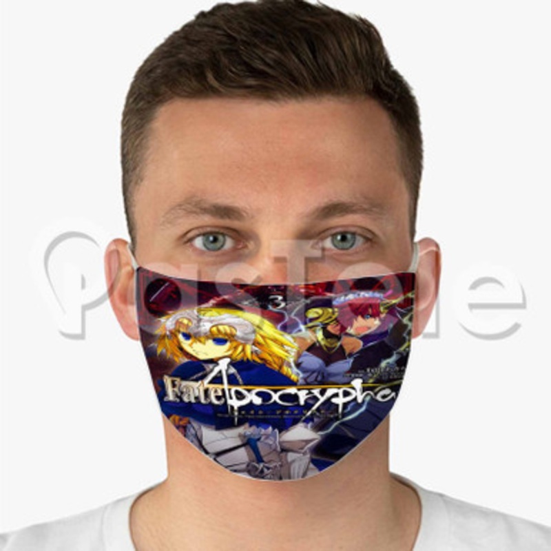 Fate Apocrypha Anime Custom Fabric Face Mask Polyester Two Layers Cloth Washable