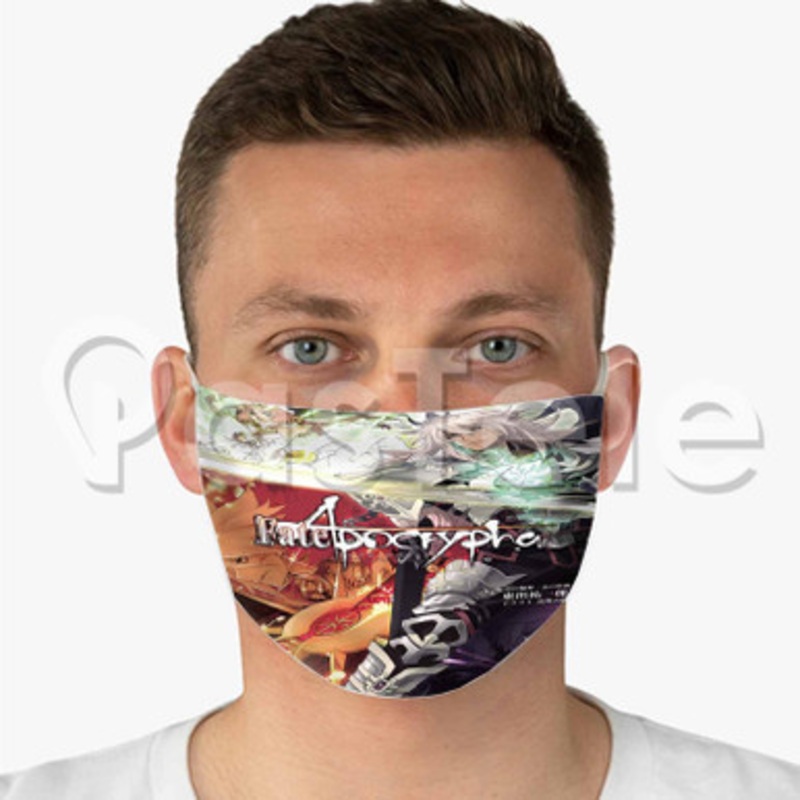 Fate Apocrypha Custom Fabric Face Mask Polyester Two Layers Cloth Washable