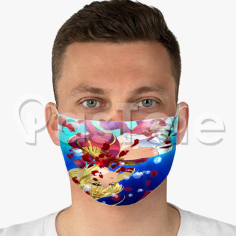 Fate Extra Last Encore Custom Fabric Face Mask Polyester Two Layers Cloth Washable