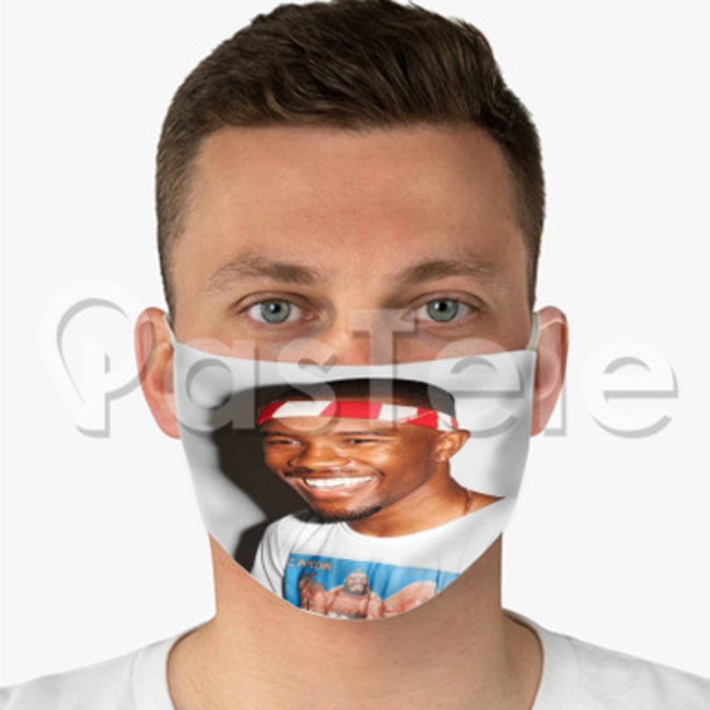 Frank Ocean Custom Fabric Face Mask Polyester Two Layers Cloth Washable