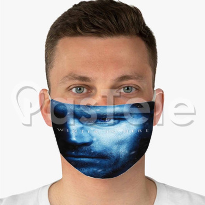 Game of Thron Winter is Here 2 Custom Fabric Face Mask Polyester Two Layers Cloth Washable