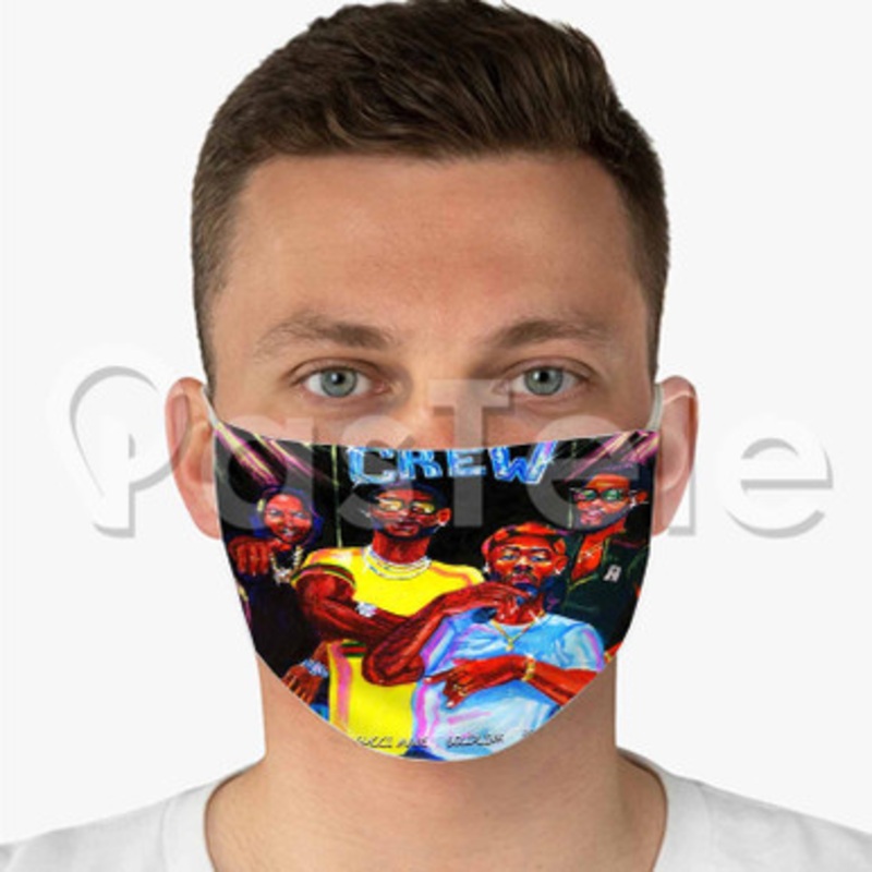 Gold Link Crew Custom Fabric Face Mask Polyester Two Layers Cloth Washable