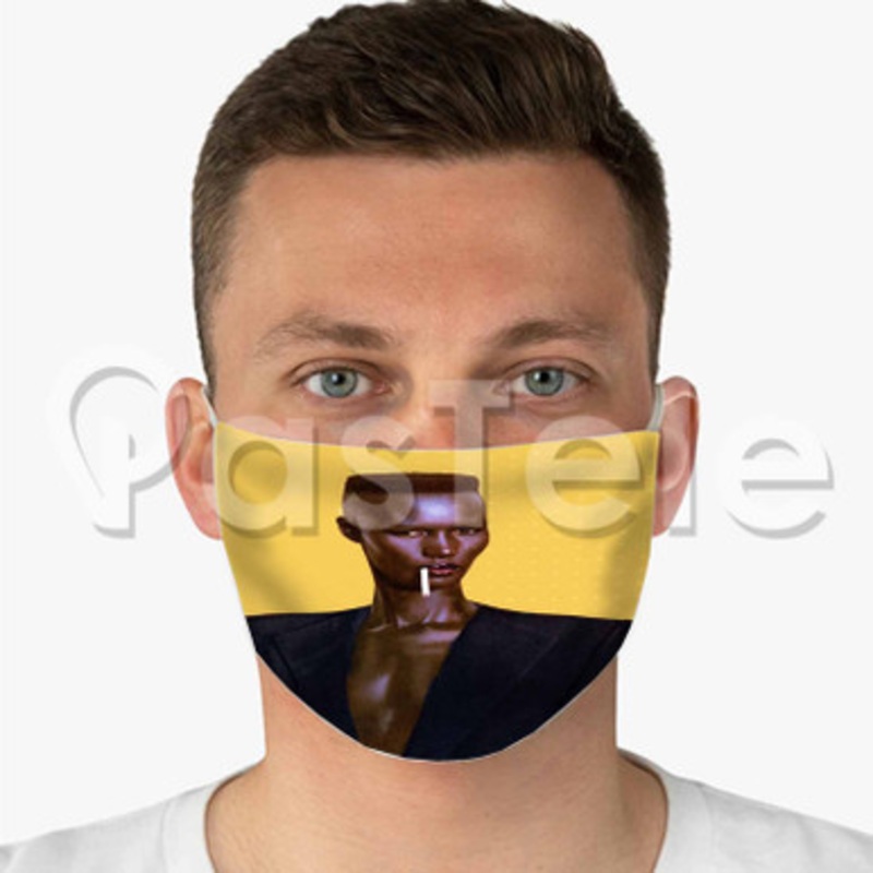 Grace Jones Custom Fabric Face Mask Polyester Two Layers Cloth Washable