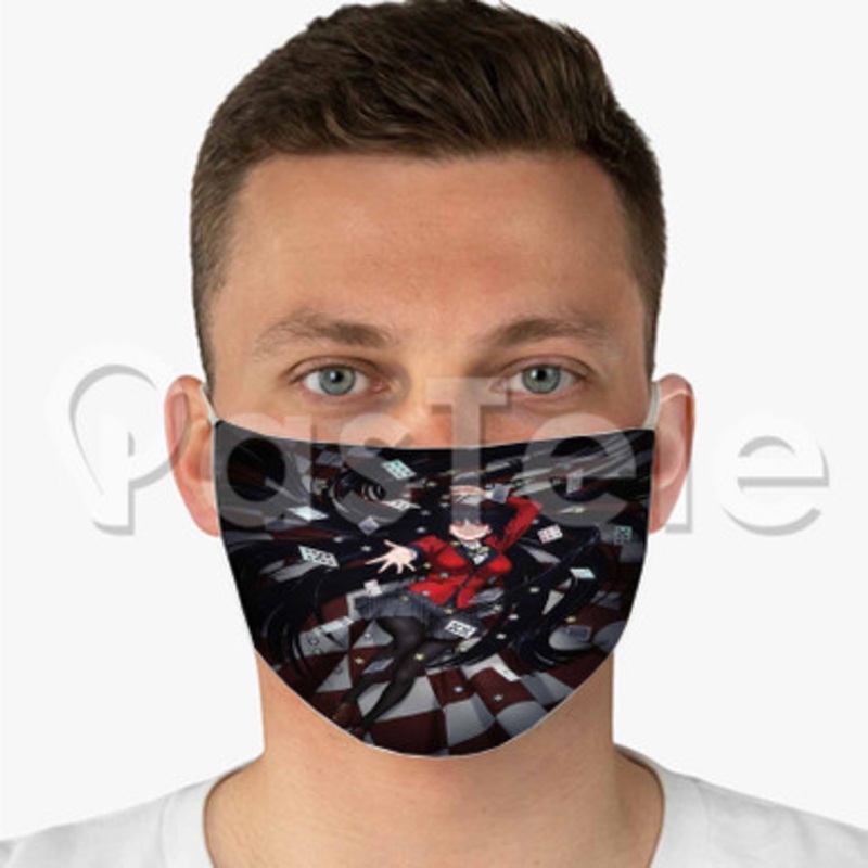 Kakegurui Anime Custom Fabric Face Mask Polyester Two Layers Cloth Washable