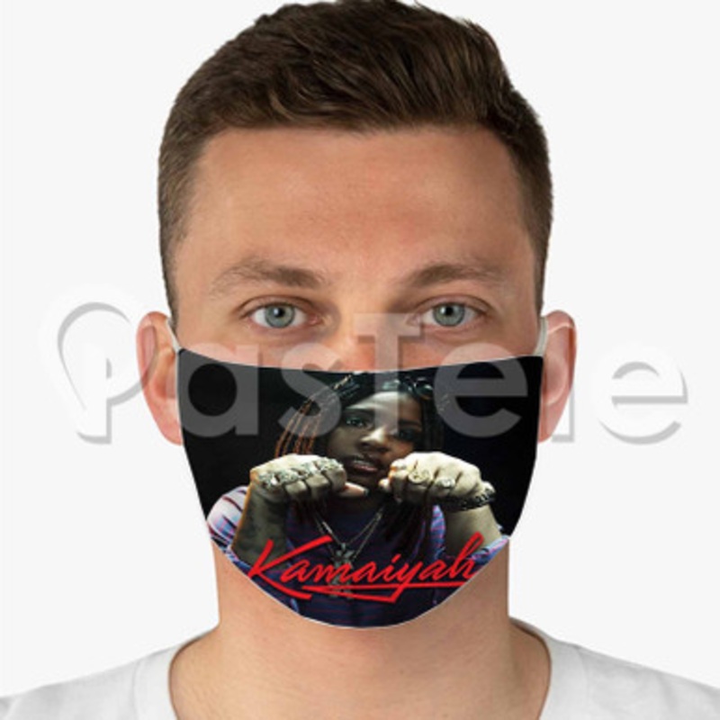 Kamaiyah Custom Fabric Face Mask Polyester Two Layers Cloth Washable