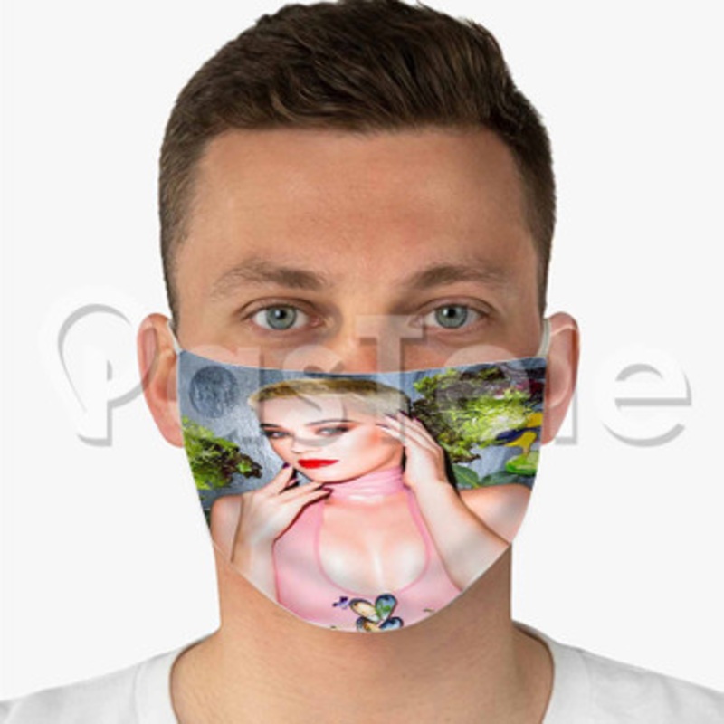 Katy Perry D j Vu Custom Fabric Face Mask Polyester Two Layers Cloth Washable