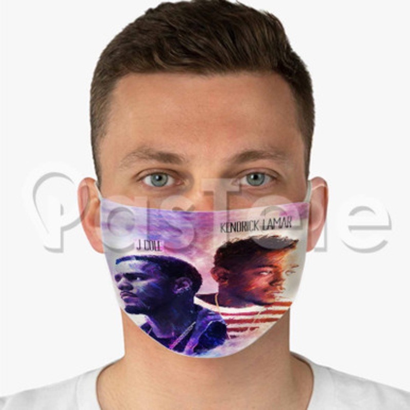 Kendrick Lamar And J Cole Custom Fabric Face Mask Polyester Two Layers Cloth Washable