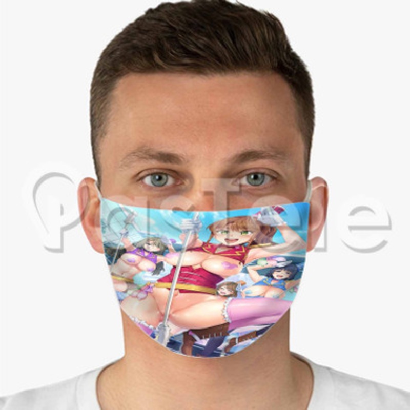 Kyonyuu Reijou MC Gakuen Custom Fabric Face Mask Polyester Two Layers Cloth Washable