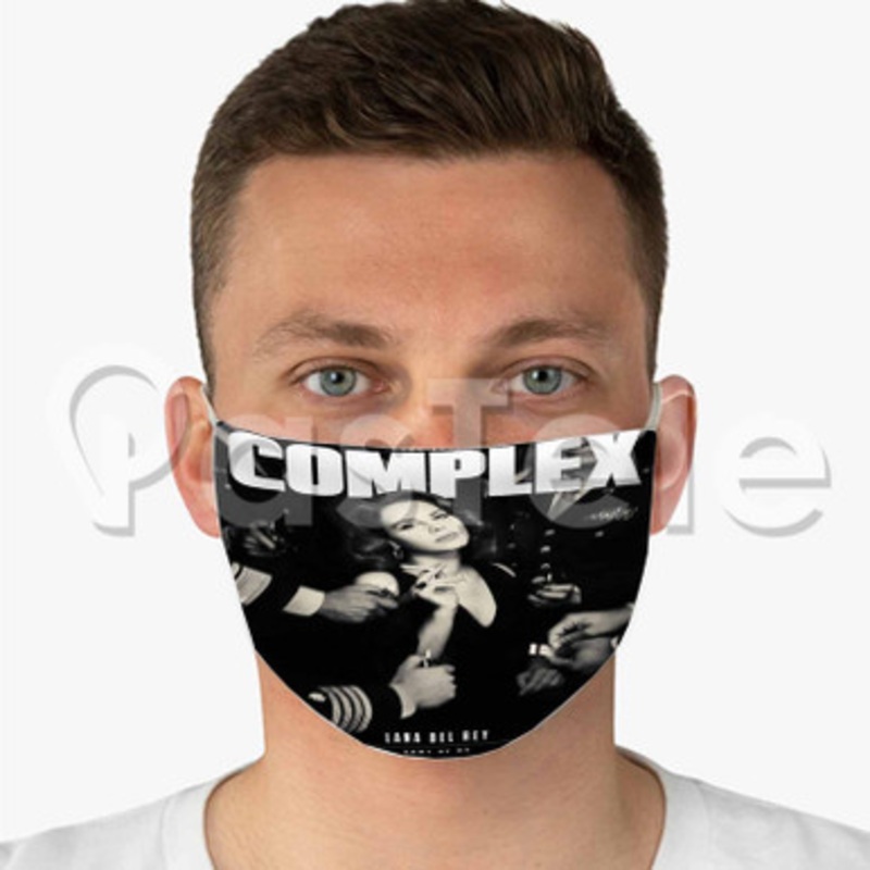 Lana Del Rey Complex Custom Fabric Face Mask Polyester Two Layers Cloth Washable