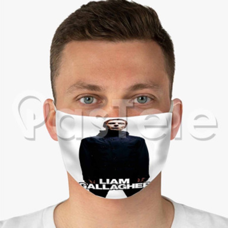 Liam Gallagher Oasis Custom Fabric Face Mask Polyester Two Layers Cloth Washable