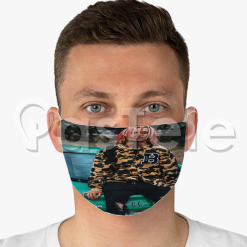Lil Pump Custom Fabric Face Mask Polyester Two Layers Cloth Washable