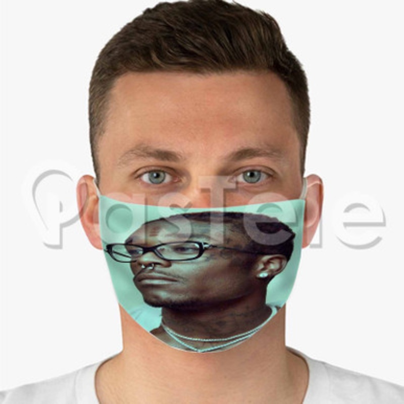 Lil Uzi Vert Custom Fabric Face Mask Polyester Two Layers Cloth Washable