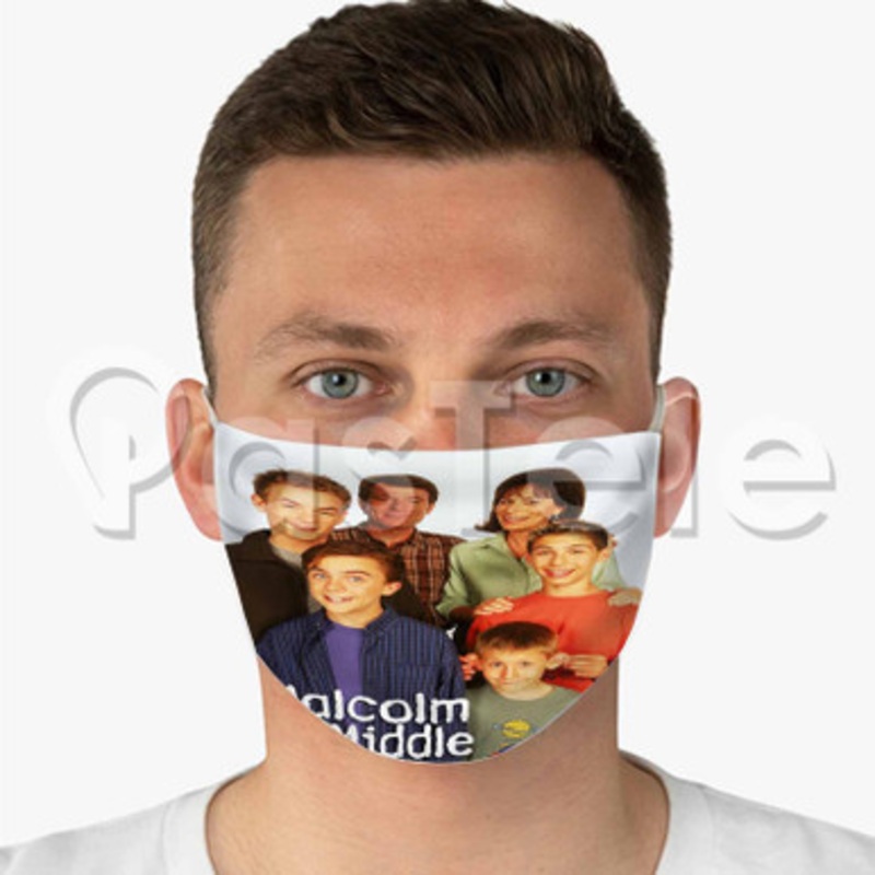 Malcolm in the Middle Custom Fabric Face Mask Polyester Two Layers Cloth Washable