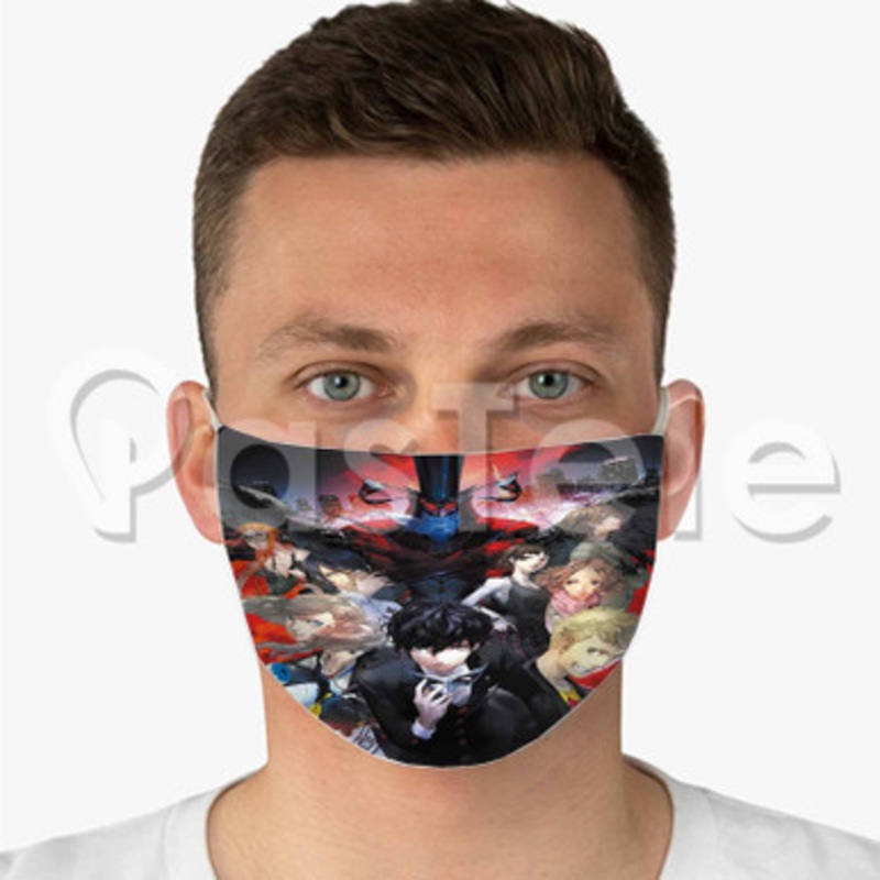 Persona Custom Fabric Face Mask Polyester Two Layers Cloth Washable