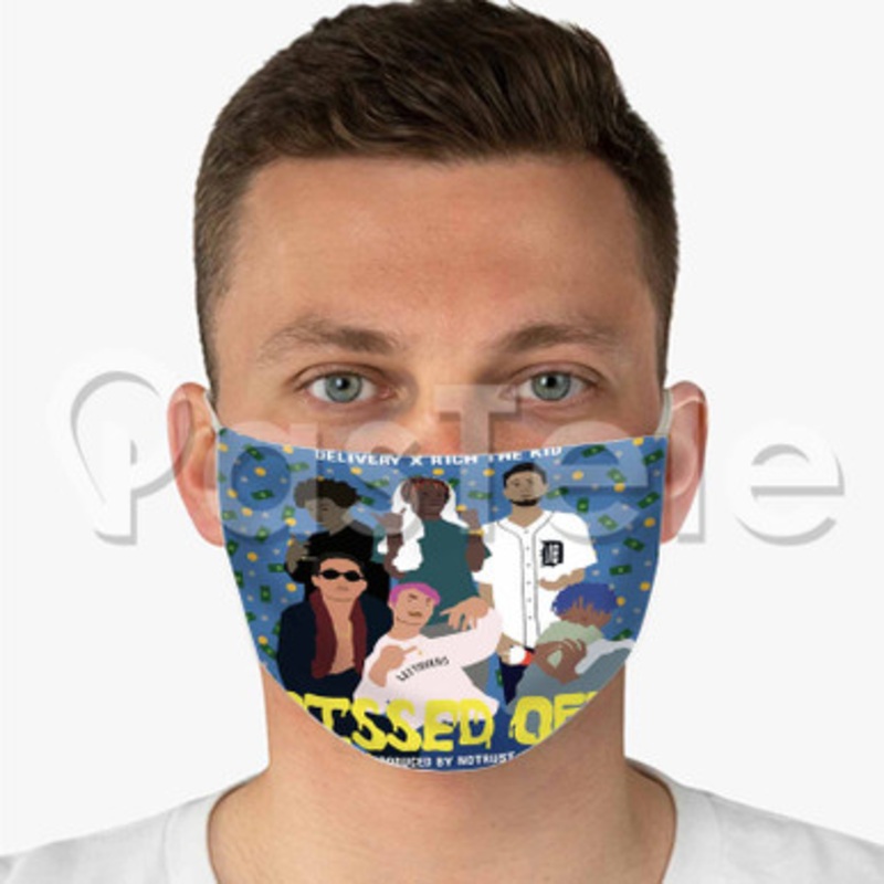 Pissed Off Delivery Boys Feat Rich The Kid Custom Fabric Face Mask Polyester Two Layers Cloth Washable