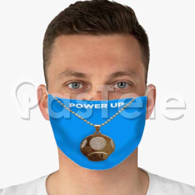 Pries Power Up Custom Fabric Face Mask Polyester Two Layers Cloth Washable