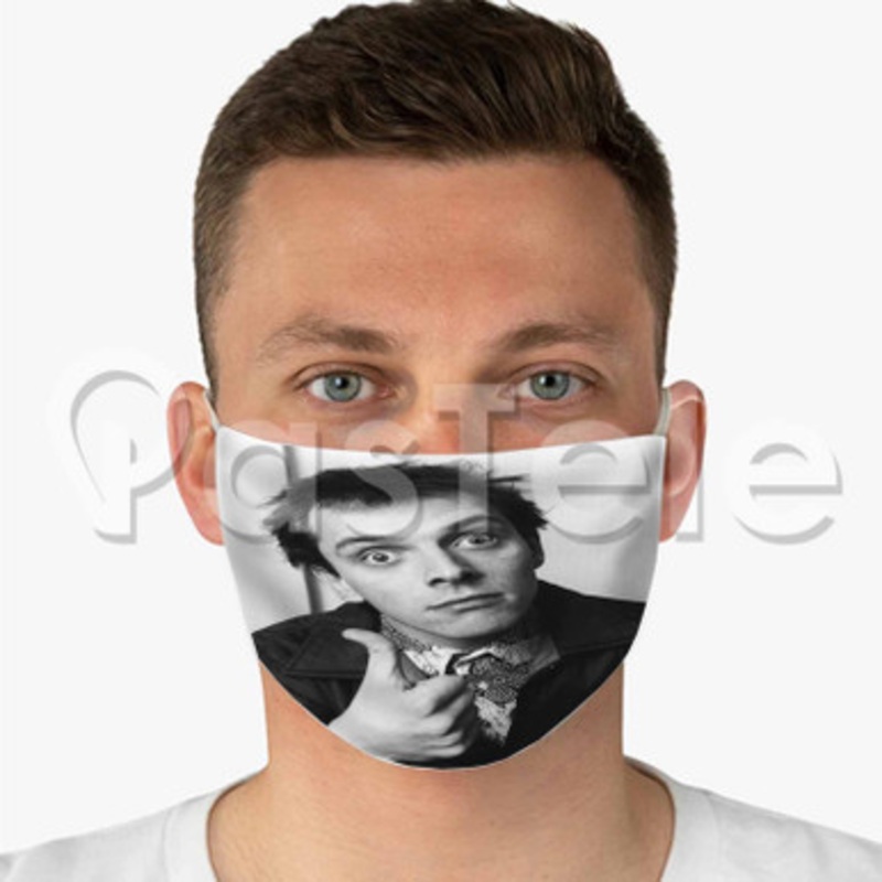 Rik Mayall Custom Fabric Face Mask Polyester Two Layers Cloth Washable