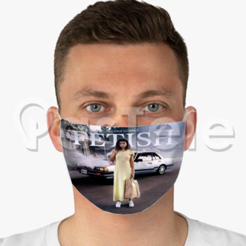 Selena Gomez Fetish Custom Fabric Face Mask Polyester Two Layers Cloth Washable