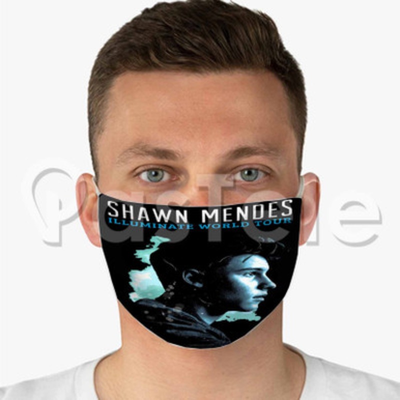 Shawn Mendes Tour Custom Fabric Face Mask Polyester Two Layers Cloth Washable