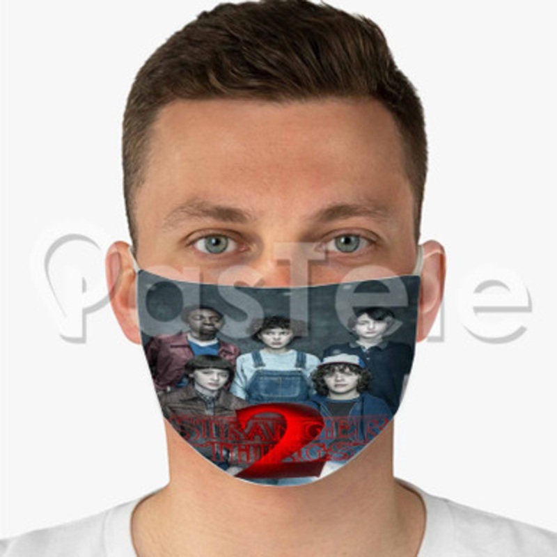 Stranger Things Custom Fabric Face Mask Polyester Two Layers Cloth Washable