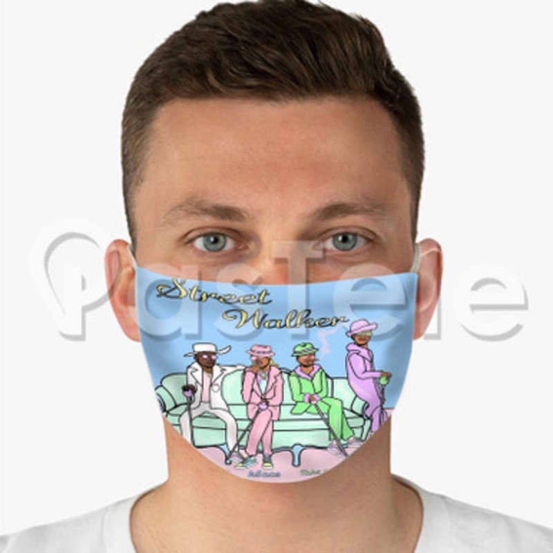 Street Walker Ish DARR K ace Take A Daytrip Custom Fabric Face Mask Polyester Two Layers Cloth Washable